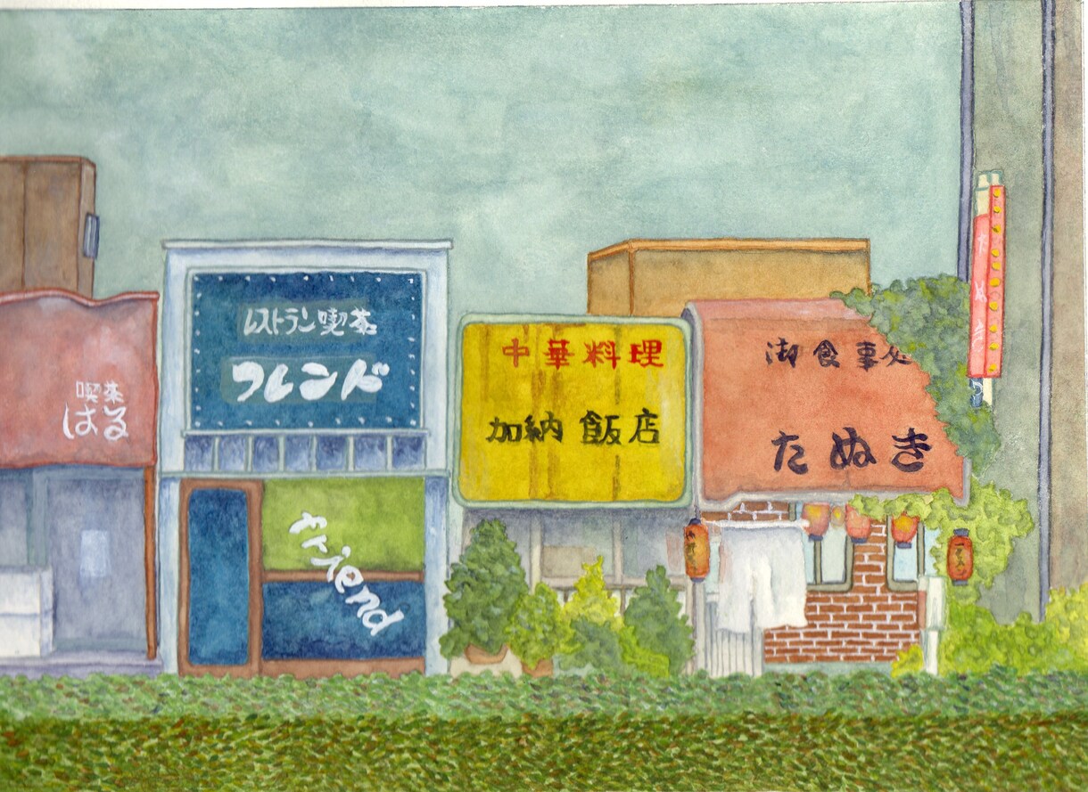 パンフレットフリーペーパーのイラストを作成します 透明水彩を使った手描きイラスト イメージ5