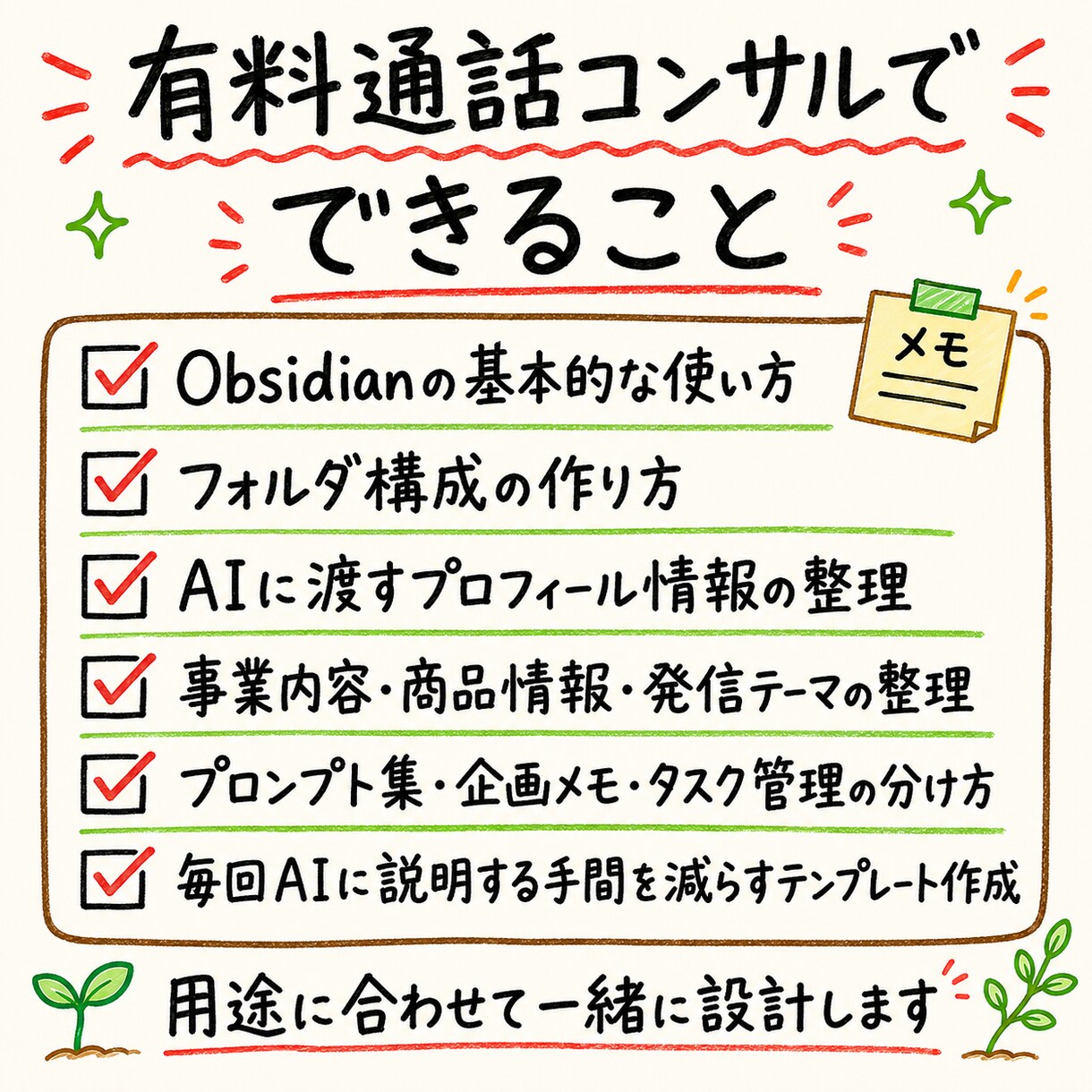 Obsidianで自分用ナレッジ整理サポートします ChatGPT・Claudeに毎回説明する手間を減らす イメージ8