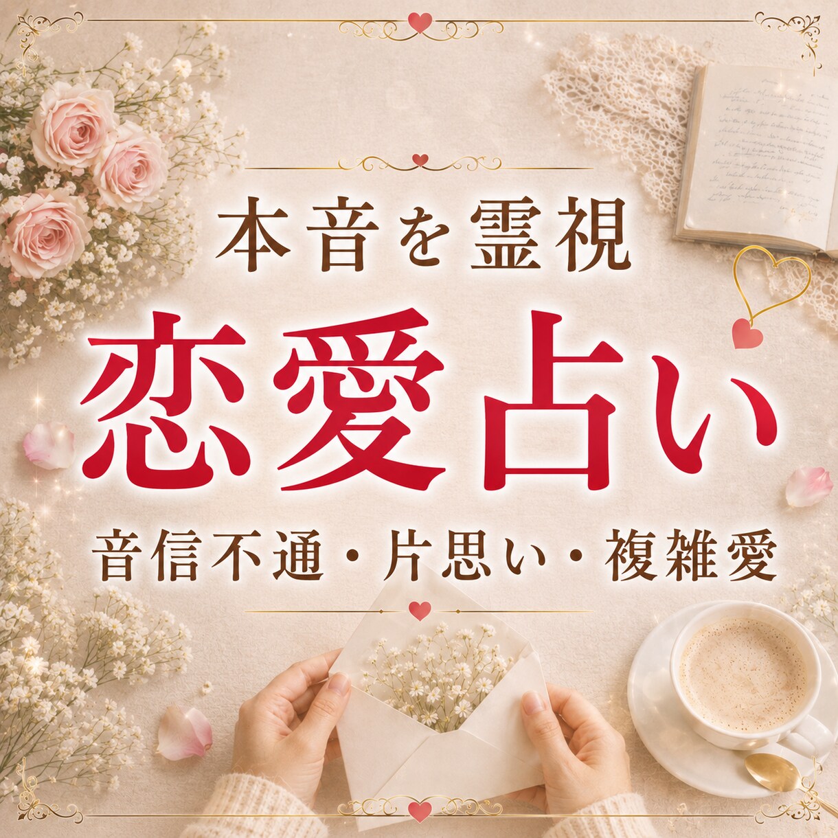 納得の鑑定☆お相手の本音を霊視で鑑定します 音信不通・片思い・複雑愛にも対応♡心に寄り添う鑑定 イメージ1