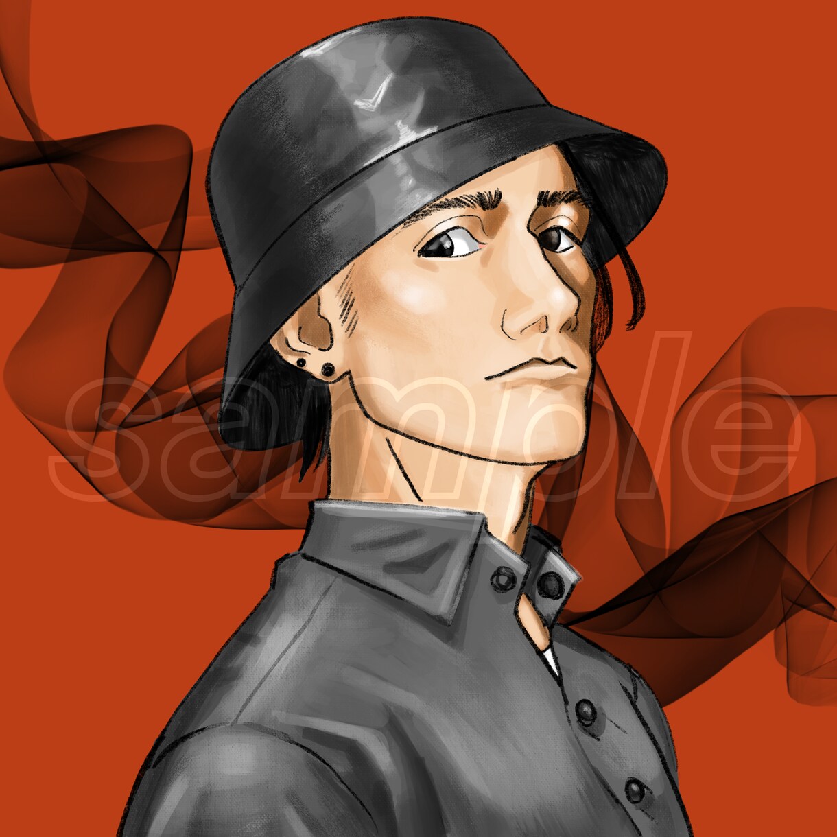 SNSアイコン、イラスト描きます / リアル過ぎない、かっこいいイラスト！！ イメージ1