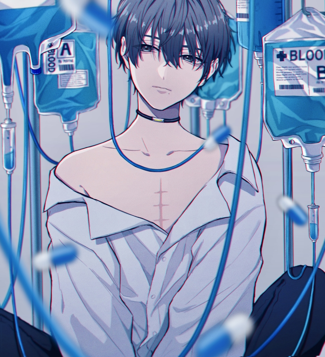 エモくてしっとりした雰囲気のイラスト描きます アイコンからサムネイル、立ち絵までご希望に沿うイラストを提供 イメージ5