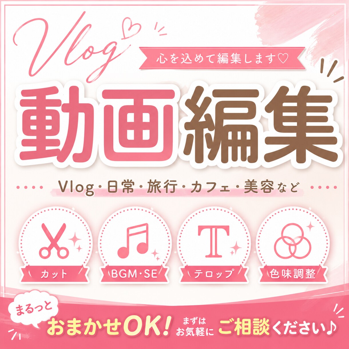 スピード納品！　vlog　動画編集します ショート動画・YouTubeのvlog編集します！ イメージ1