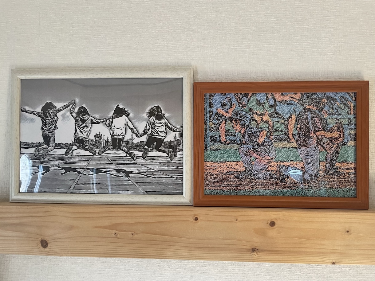 写真画像をスケッチ・油絵・水彩画風などに変換します コンビニコピー機で綺麗な仕上がり！プレゼントやインテリアに イメージ1