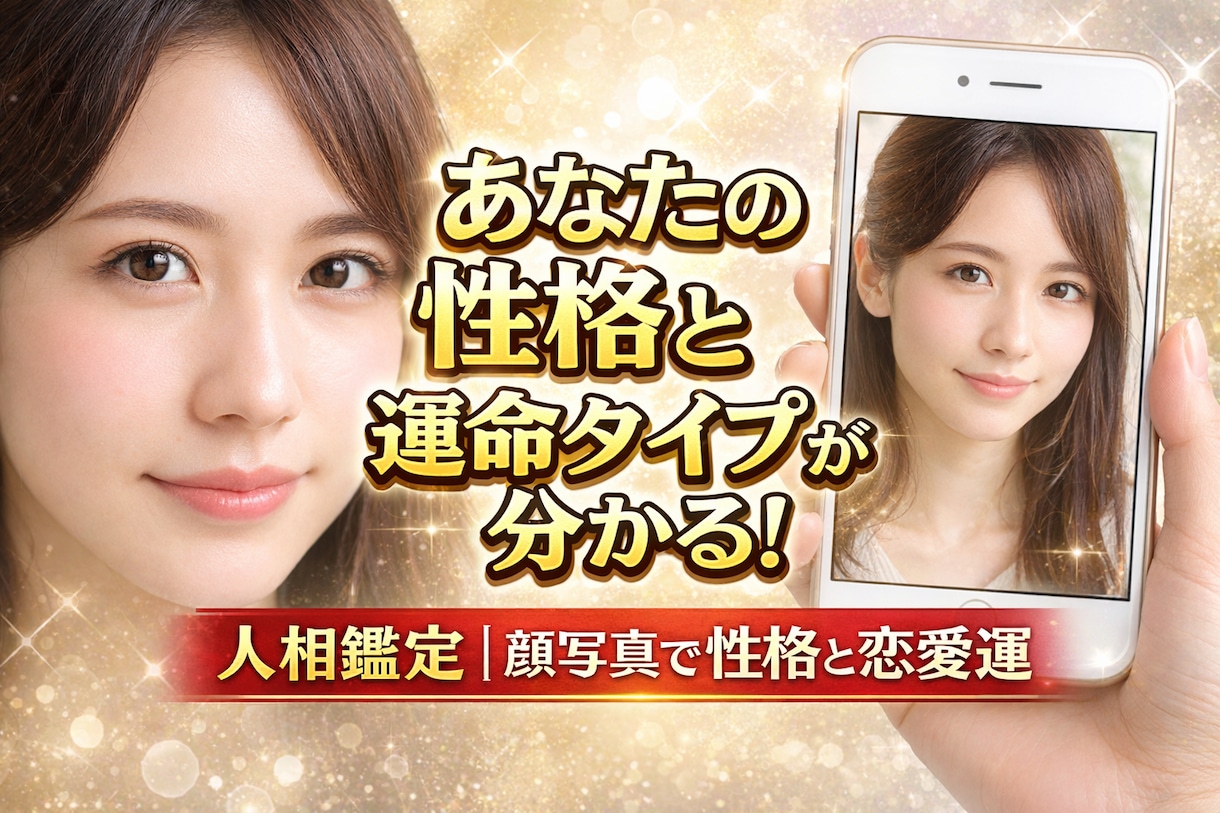 人相鑑定　恋愛、仕事運・性格を顔写真1枚で占います 顔の特徴から運命傾向と適性を立体分析 イメージ1