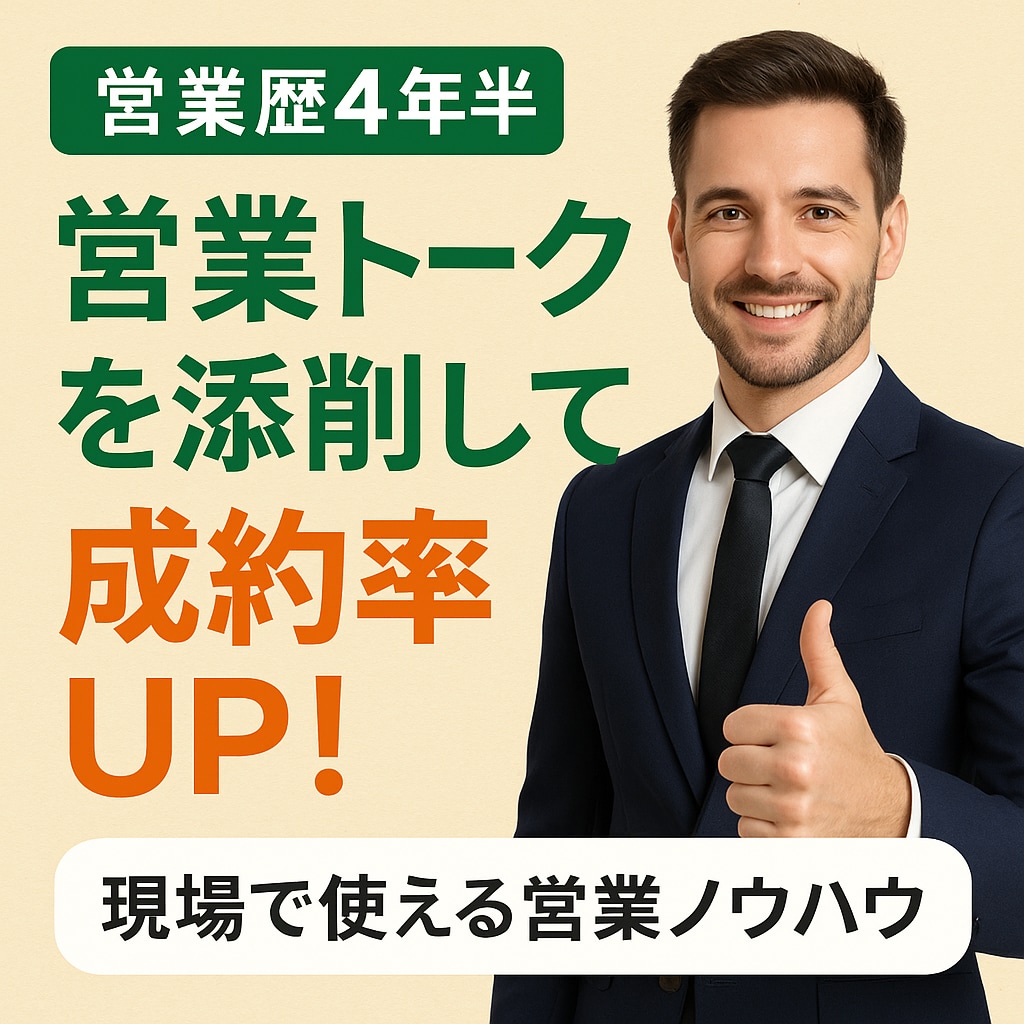 現役営業万　営業トークを徹底フィードバックします 営業歴4年半の経験をもとに、あなたの営業トークを徹底添削！ イメージ1