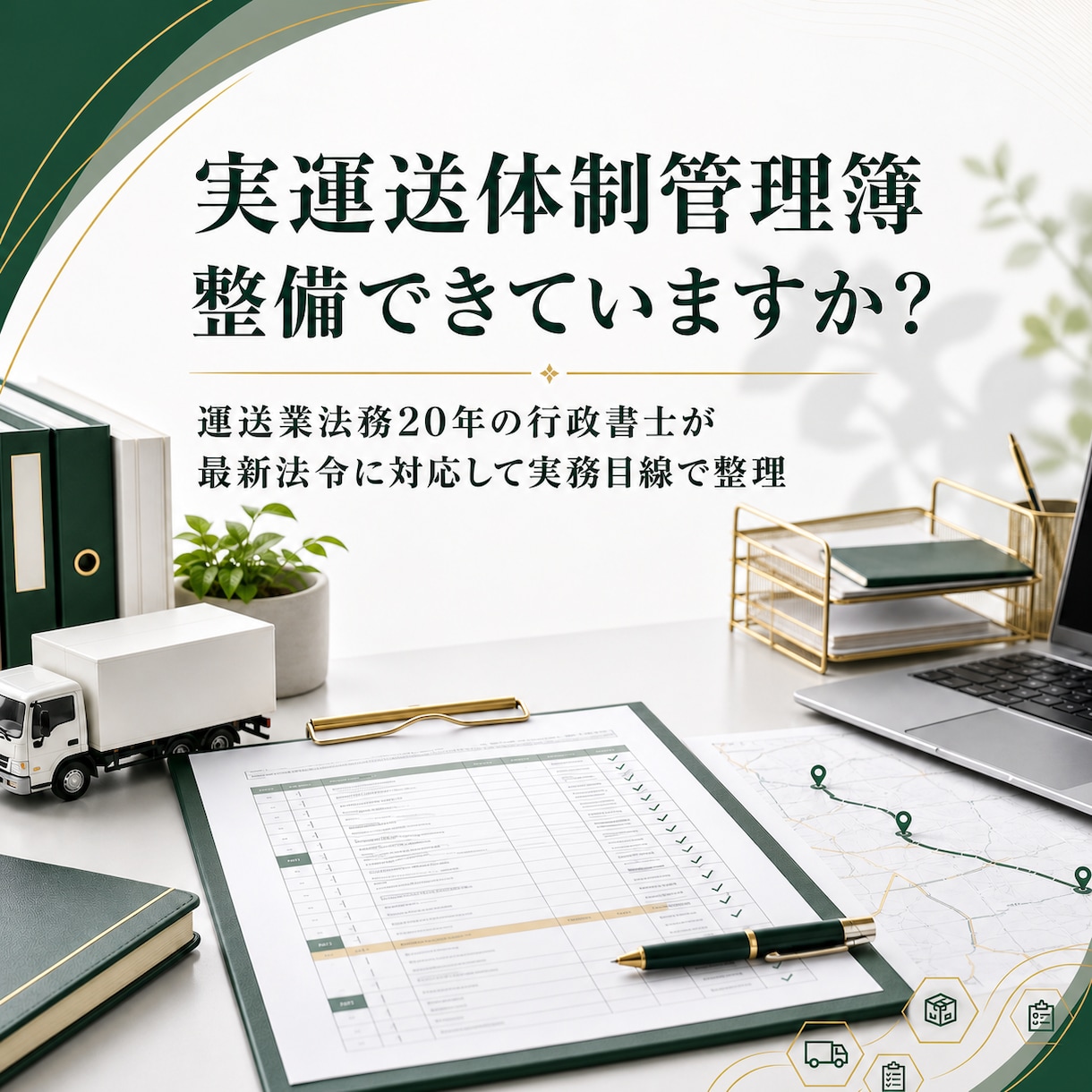 運送業に強い行政書士が実運送体制管理簿の整備します 最新法令に対応・対象取引・必要情報を実務目線で整理 イメージ1