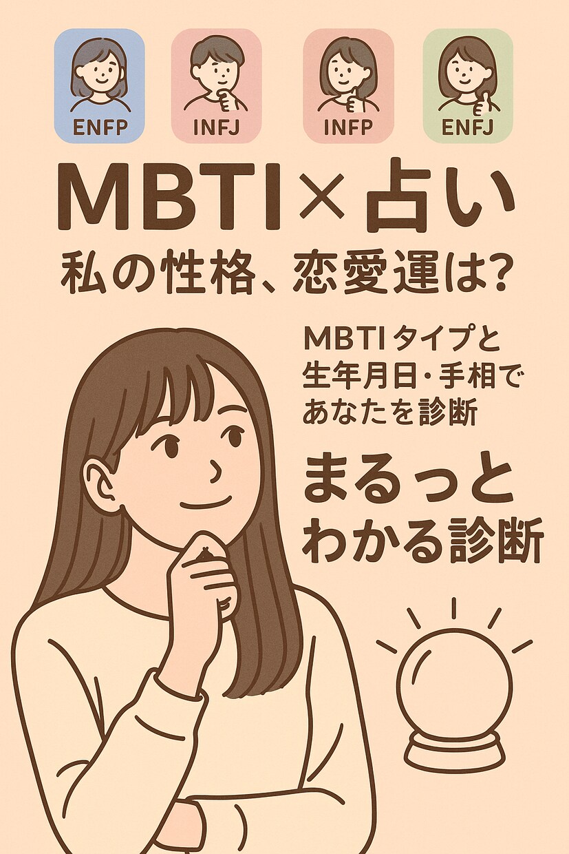 自分のことも恋愛もまるっと知れる診断します 恋愛、仕事、相性などをMBTIを駆使しあなたを導きます！ イメージ1
