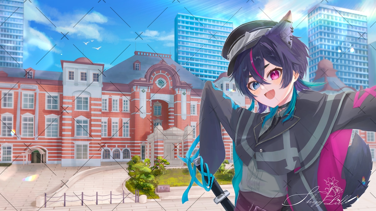 一枚絵・歌ってみた用・立ち絵等お描きします 丁寧なヒアリングで活動のお手伝いをします！ イメージ1