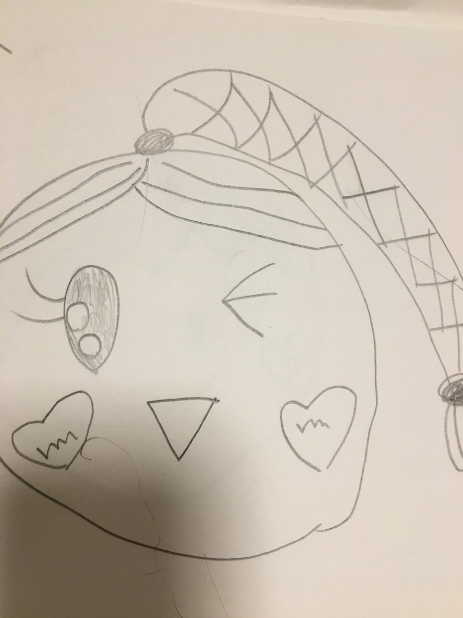 子どもが書いた絵 イラスト☆ こどもが絵を描きます こどもの絵☆ キャラクター風 顔 動物 文字 似顔絵 イメージ4