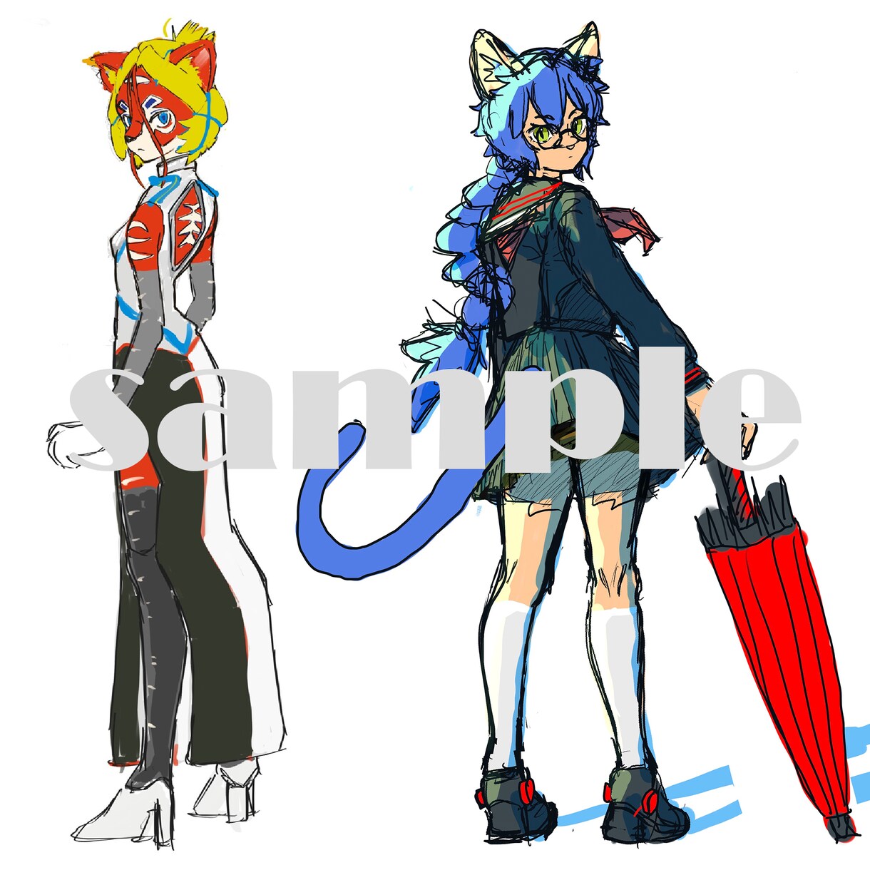 幅広い絵柄に対応◆イラスト・アイコンお描きします SNS用、ブログ用、プレゼント用など◆お気軽にご相談ください イメージ10