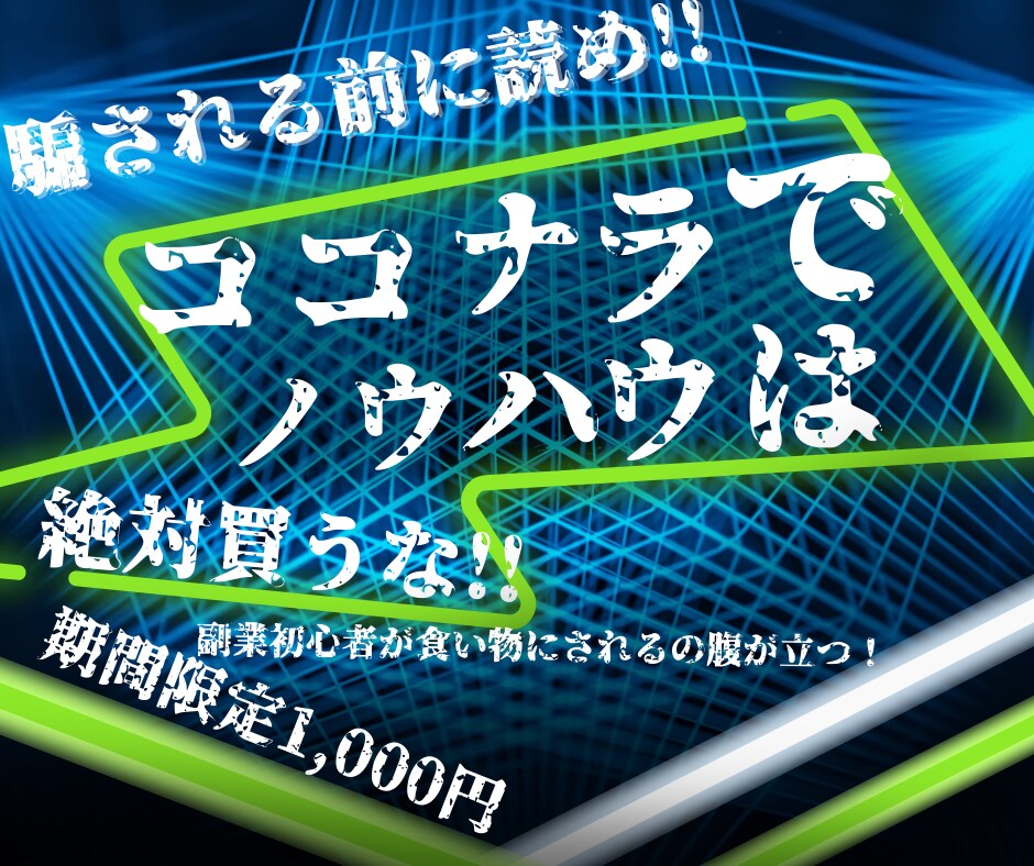 副業初心者が騙されませんよう祈っております ココナラで損したくない方は絶対読んでください。 イメージ1