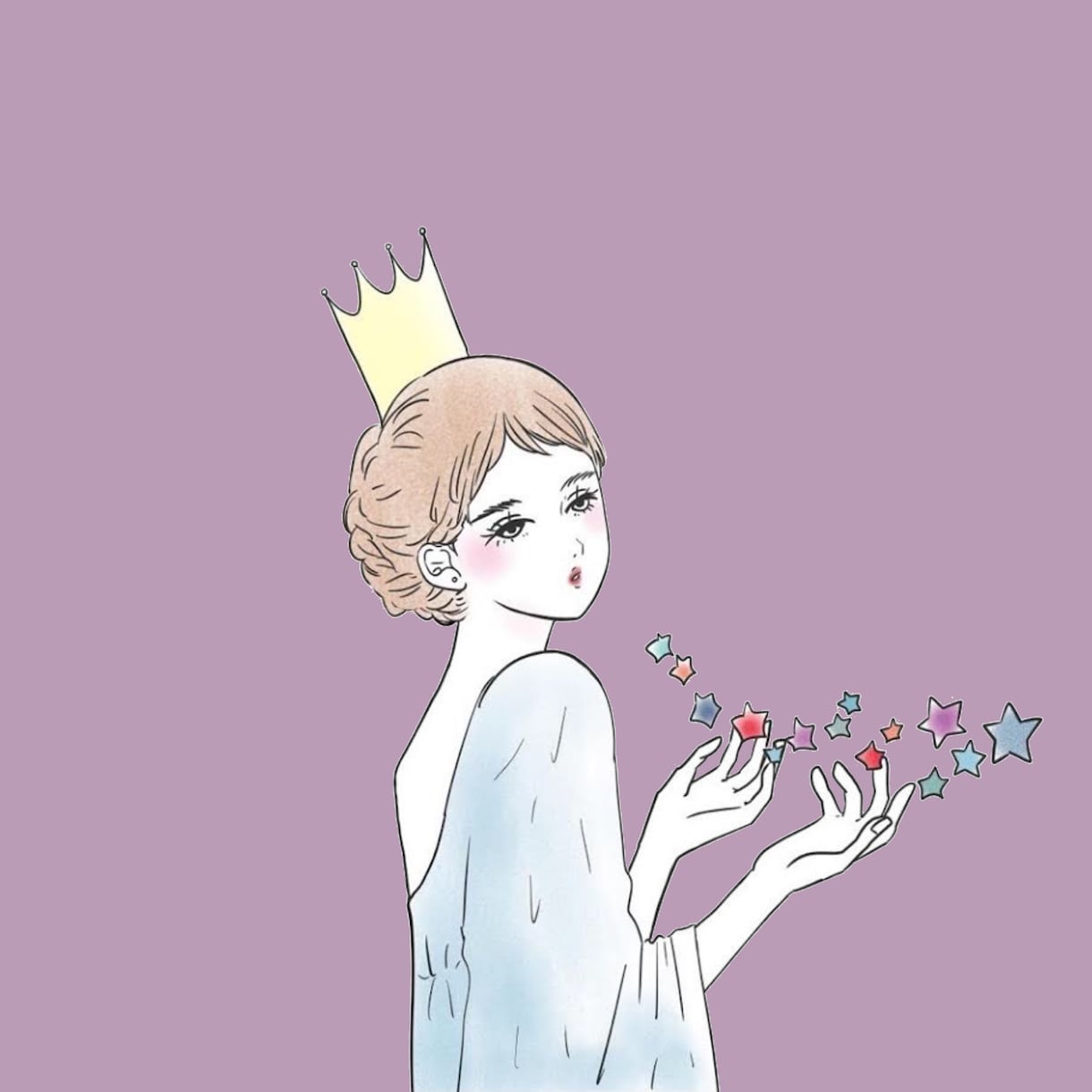 商用OK★シンプルで可愛い似顔絵やアイコン描きます アイコン、プロフィール画像などに★シンプル背景＋文字付 イメージ2