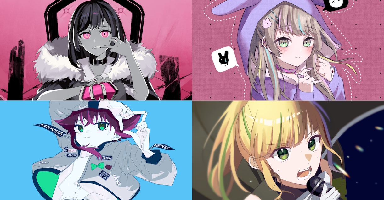 歌ってみた・1枚絵・立ち絵幅広く対応致します 商用利用無料！幅広い画風であなたの活動をお手伝い致します イメージ3