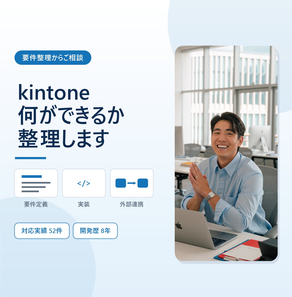 kintoneの業務課題と費用を整理します やりたいことは曖昧なままで大丈夫。整理からお手伝いします イメージ1