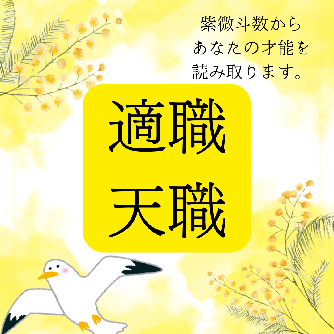 紫微斗数で才能を開花！あなたの適職を占います 生まれ持った才能を活かし、自分らしく働くヒントをお伝えします イメージ1