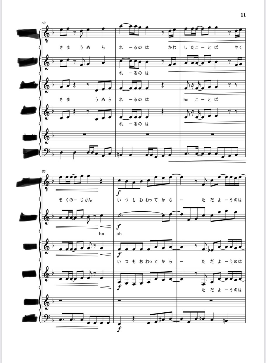 アカペラのアレンジを承ります バラードやミドルテンポの曲のアレンジが得意です♪ イメージ2
