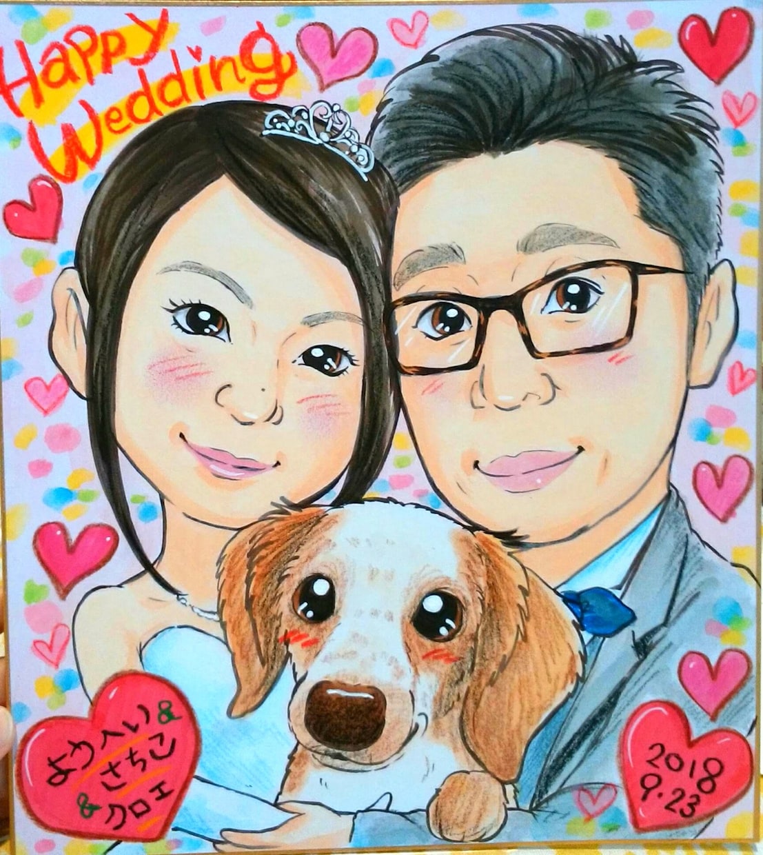 プロ似顔絵師が心温まる 手描き似顔絵を制作致します ☆大切な記念日、ご自宅用等にぜひ どうぞ！《送料込》 イメージ2