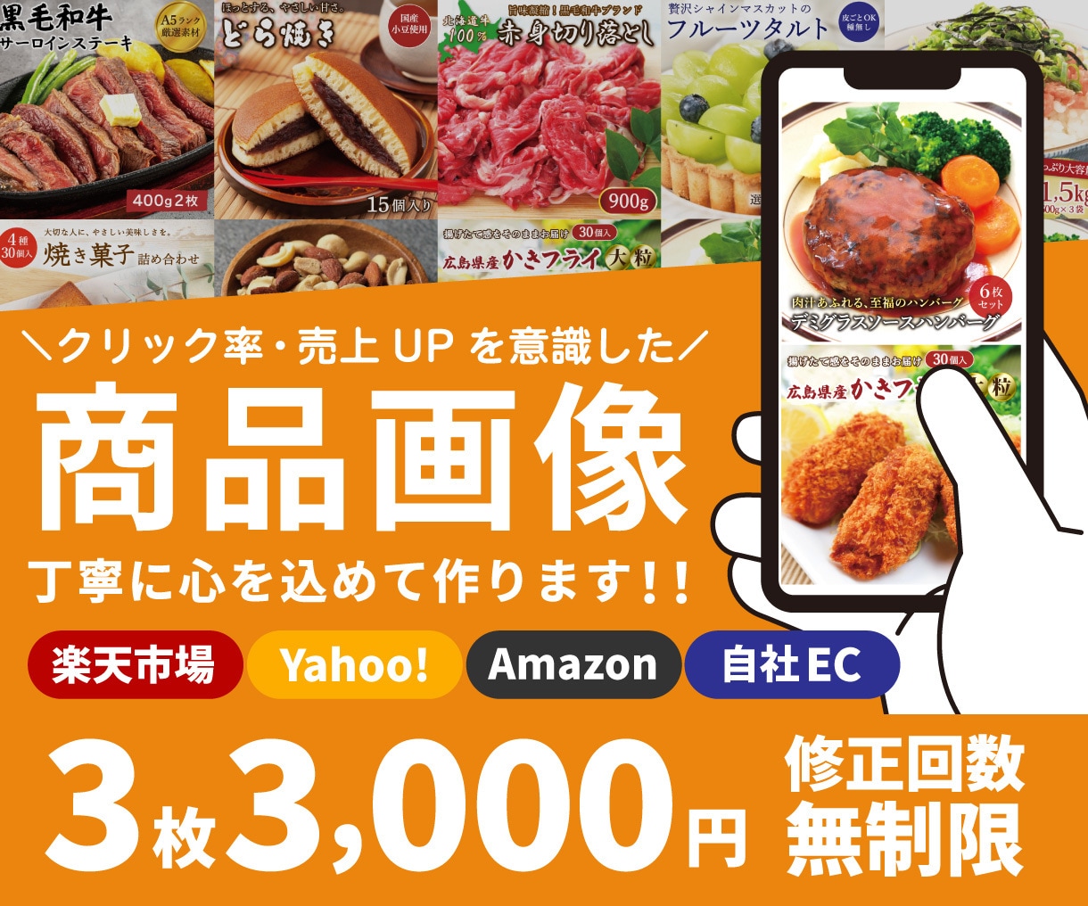 3枚～/楽天Amazon商品画像を制作します 楽天・Amazon・Yahoo!ショッピングなど対応可能 イメージ1