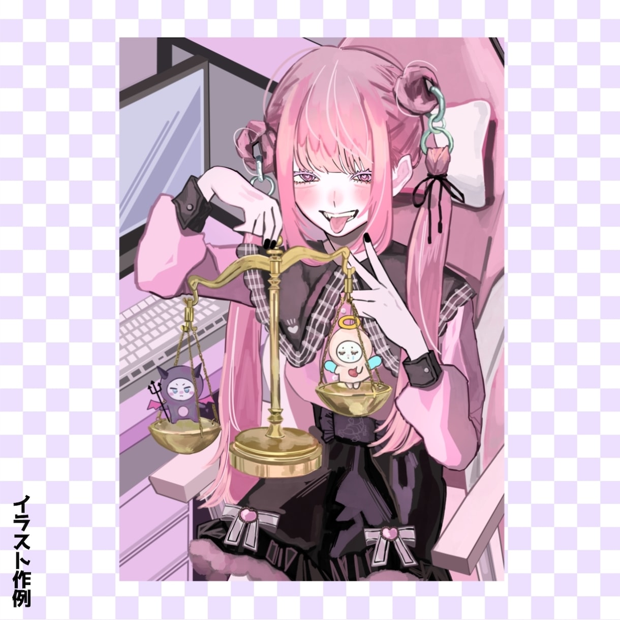 可愛いアイコン.サムネ.立ち絵etc.お描きします 背景込みの1枚絵もキャラクターイラストも作成します！ イメージ4