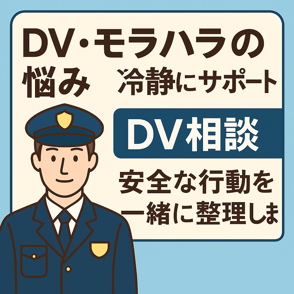 DV・モラハラの不安を元警察官が支援します 匿名OK／初回5分無料で安心相談 イメージ1