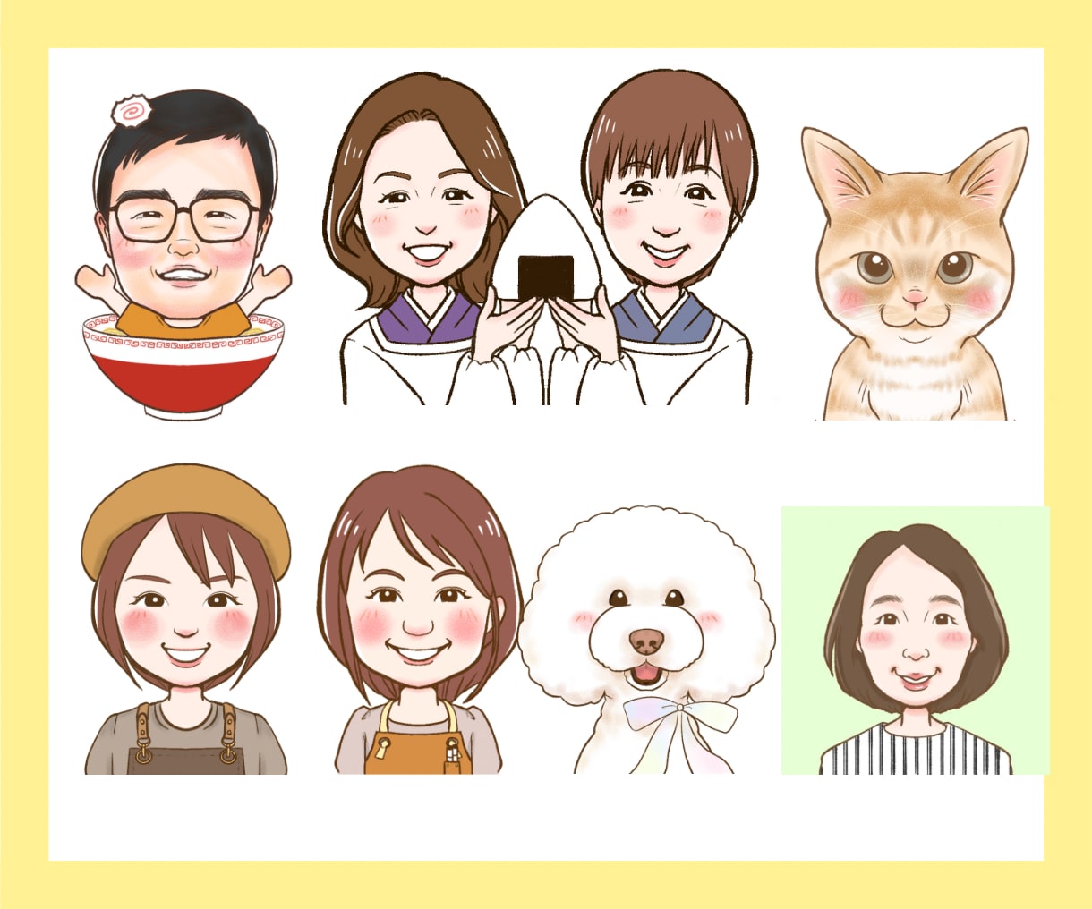 似顔絵作家が雰囲気が伝わる可愛いアイコン描きます 女性向けに◎！SNSアイコンや投稿、ブログ、名刺に彩りを♪ イメージ10