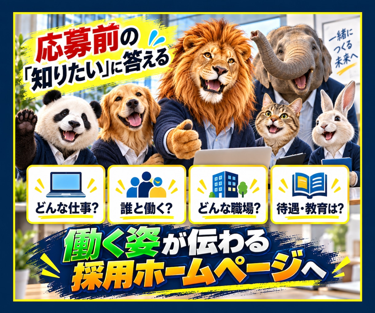 採用に強いホームページと求人原稿を制作します 採用HP＋求人原稿で「ここで働きたい」を伝えます イメージ3