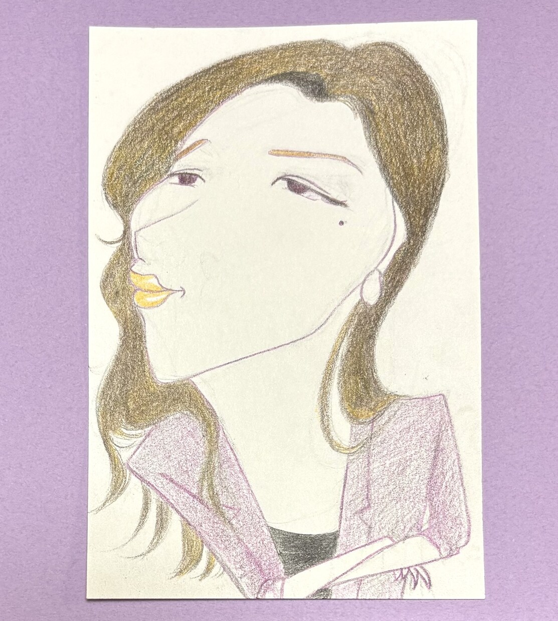 ポストカードサイズの似顔絵描きます 色鉛筆で似顔絵をお描きします。 イメージ7