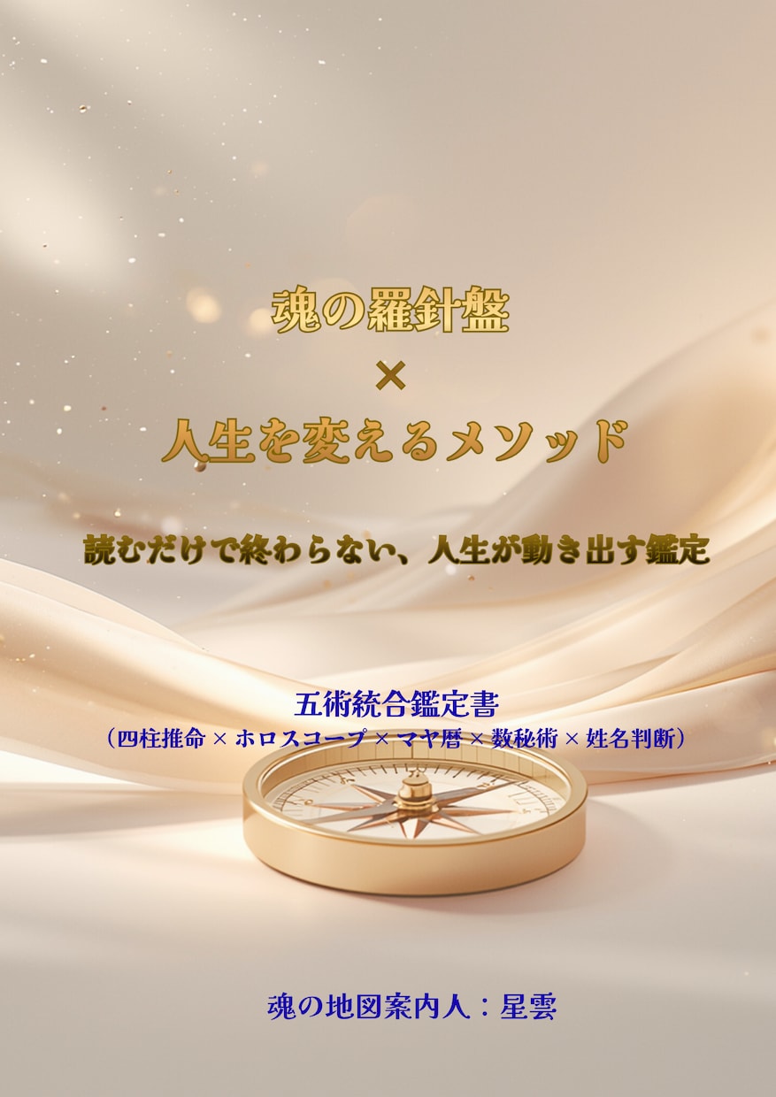 五大占術で魂を読み解く本格鑑定書をお届けします 四柱推命×ホロスコープ×マヤ暦×数秘×姓名判断で多角鑑定！ イメージ2