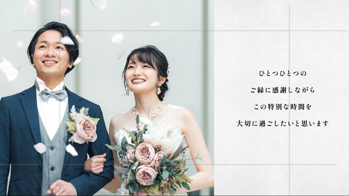 先着1名！ホテル婚映えオープニングムービー作ります 上品で大人可愛い！プロが作る洗練された動画【最短7日◎】 イメージ8