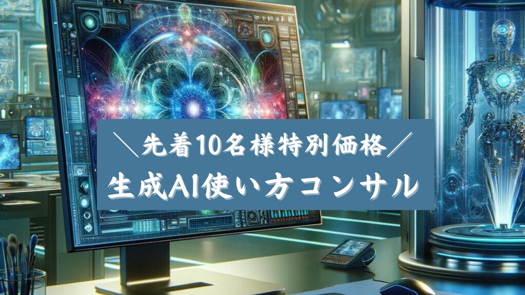 1ヶ月1万円、生成AIを個別指導します 生成AI個人レッスンで，あなたの成果を最大化 イメージ1