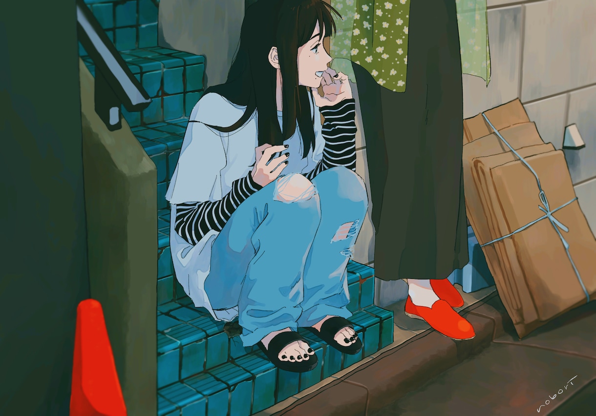 キャラ/背景　空気感のあるイラスト制作いたします キャラクターが魅力的に映る構図にこだわった画面作り！ イメージ4