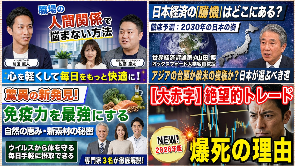 解説・ビジネス系サムネイルを制作します 動画編集者が作る”伝わる” YouTubeサムネイル制作 イメージ2
