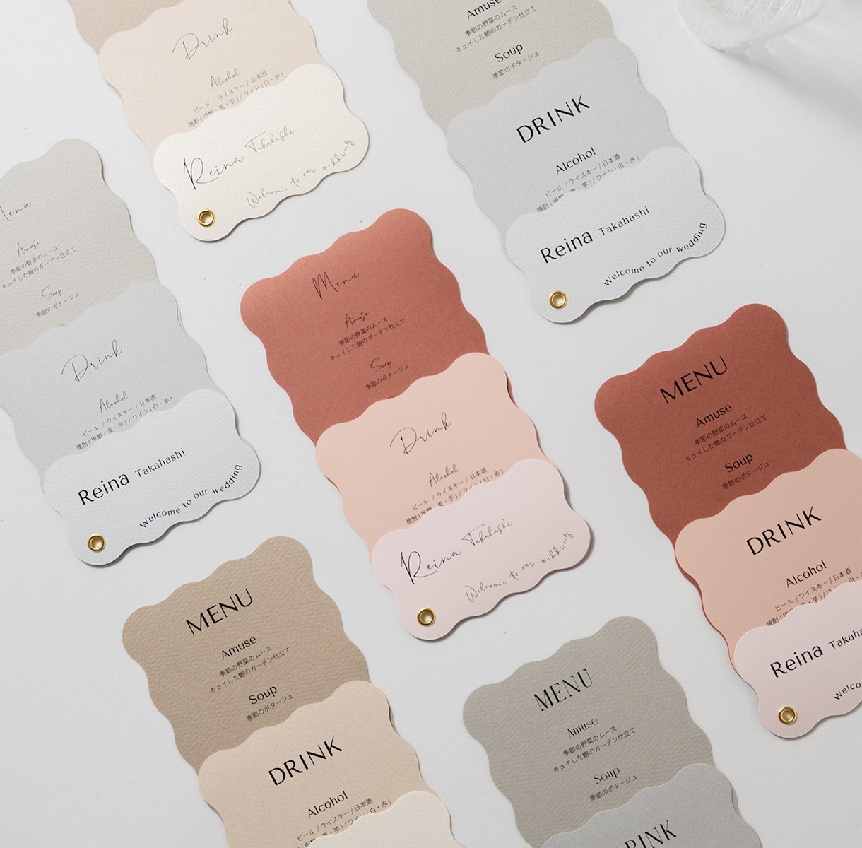 プロ品質✺結婚式ジィール風メニュー表を作ります トレンド×高品質なペーパーアイテムでセンスアップ ⋆* イメージ7