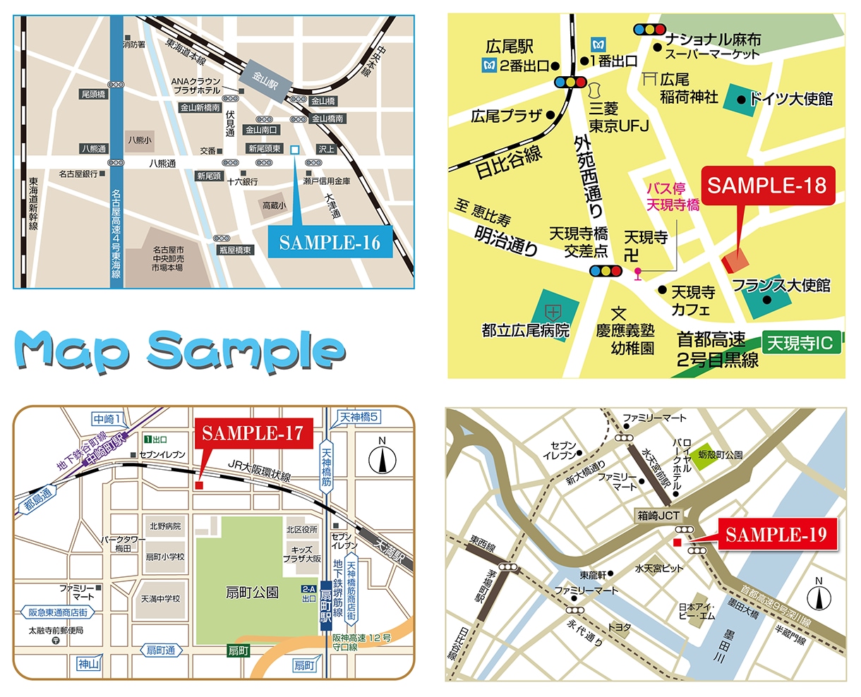 分かりやすく見やすい地図を作成します チラシ・HPに掲載できる簡易的でシンプルな地図を作成します！ イメージ5