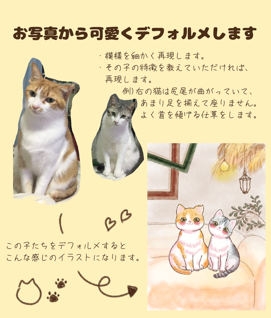 選べるフォトスタジオ風の背景！ペットをお描きします 着せ替えもできる！可愛いペットをアートとして残しませんか？ イメージ7
