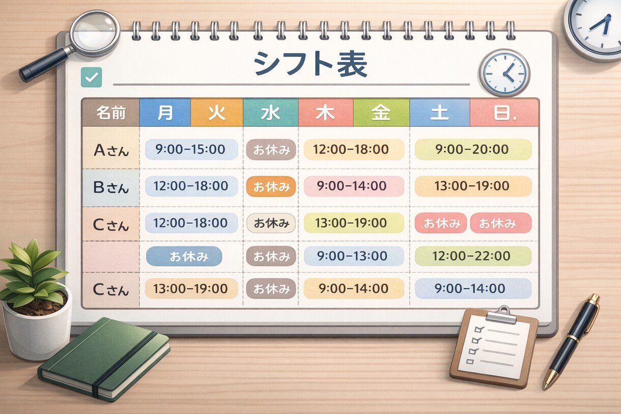 シフト作成代行します 忙しい現場の事務作業をサポート イメージ1
