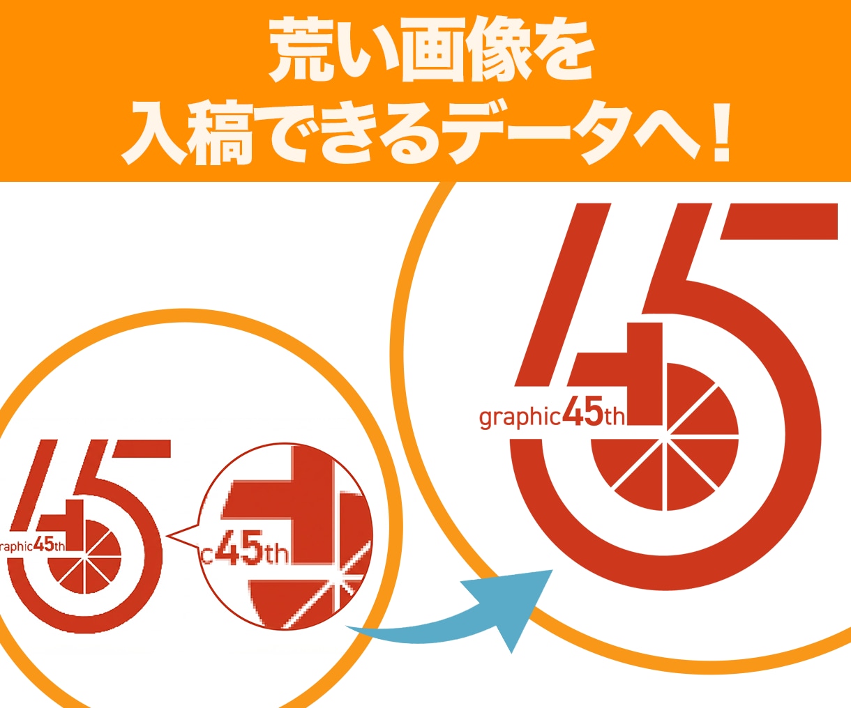 お持ちの画像をトレースしてAiデータをお作りします お手持ちの画像を印刷会社に出せるAiデータに変更できます イメージ2