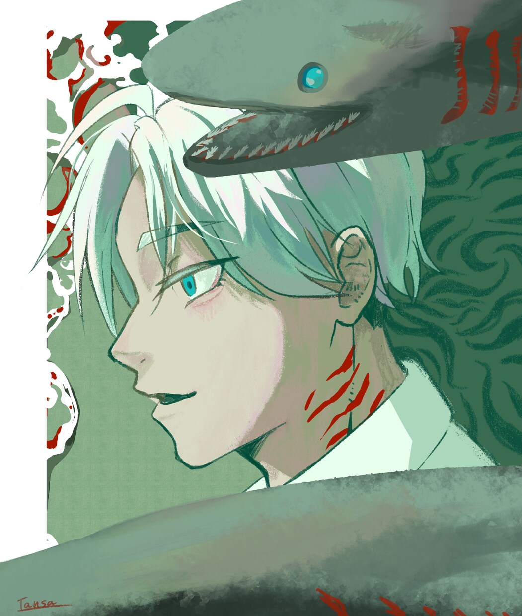 雰囲気のあるかっこいいイラスト描きます 質感のあるイラストとアニメ調のパキッとしたイラストにも対応！ イメージ1