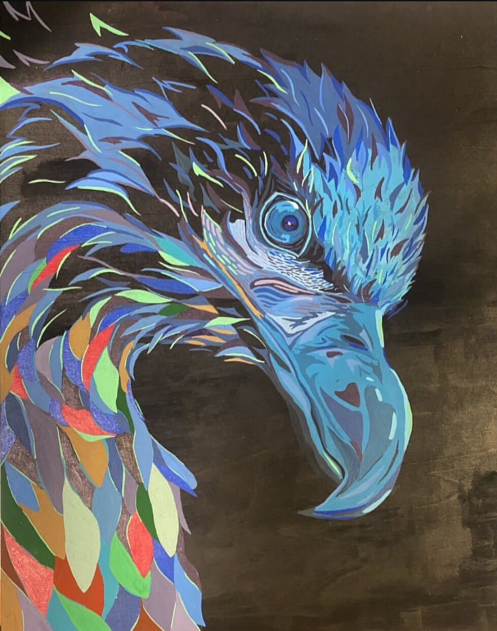 人物は描けませんがいろんな色で動物や花を描きます アクリル絵の具を使って色で表現します イメージ4