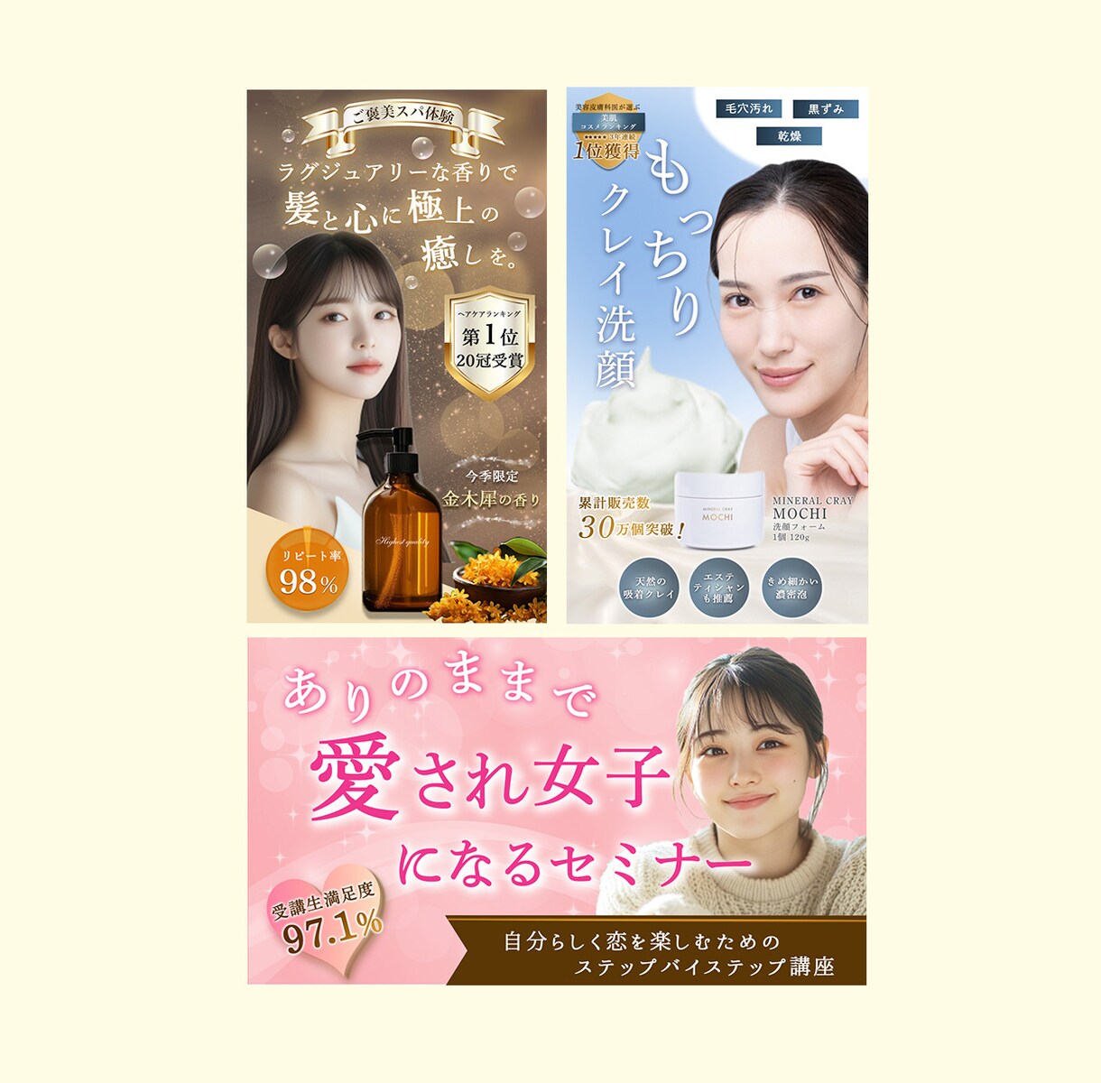 モニター価格！高品質なWEB画像作成します バナー/ヘッダー/サムネイル/EC画像 イメージ4