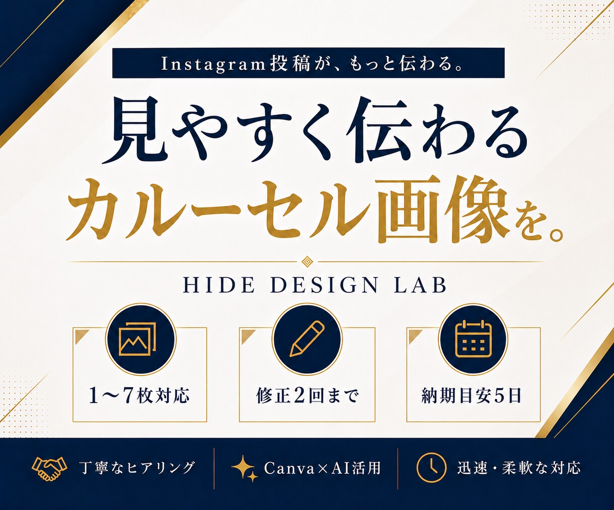 Instagramカルーセル画像を制作します 見やすく伝わる投稿画像を、Canvaで丁寧に制作します イメージ1