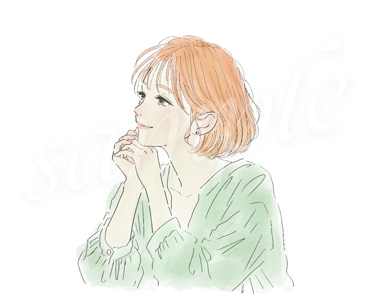 あなただけの「やさしい雰囲気」アイコンお描きします 大人かわいい。あなただけのアイコン イメージ3