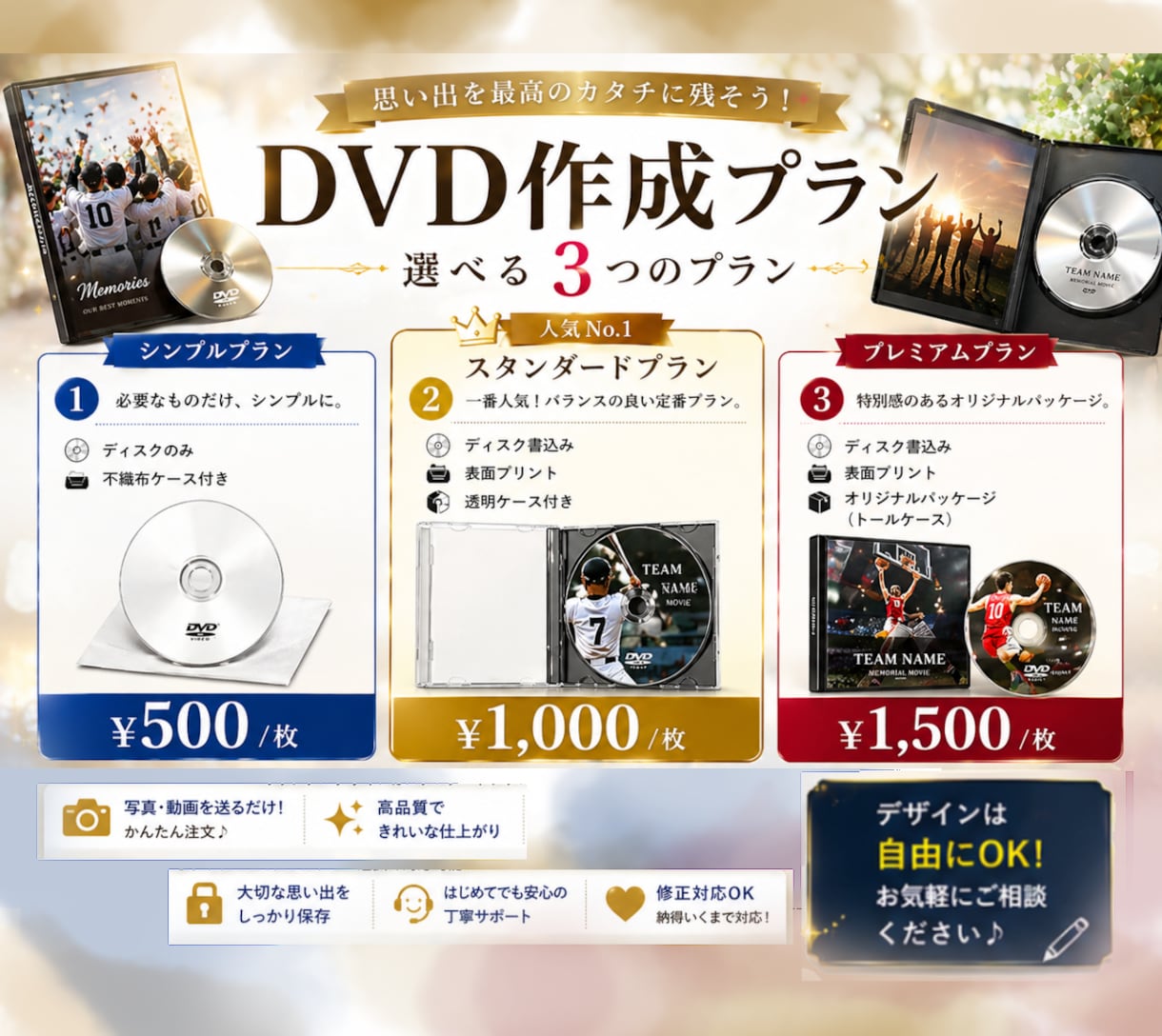 スポーツ卒部卒団の記念ムービーを作成します 大切な感動のシーンや一生の思い出をそのまま保存！ イメージ2