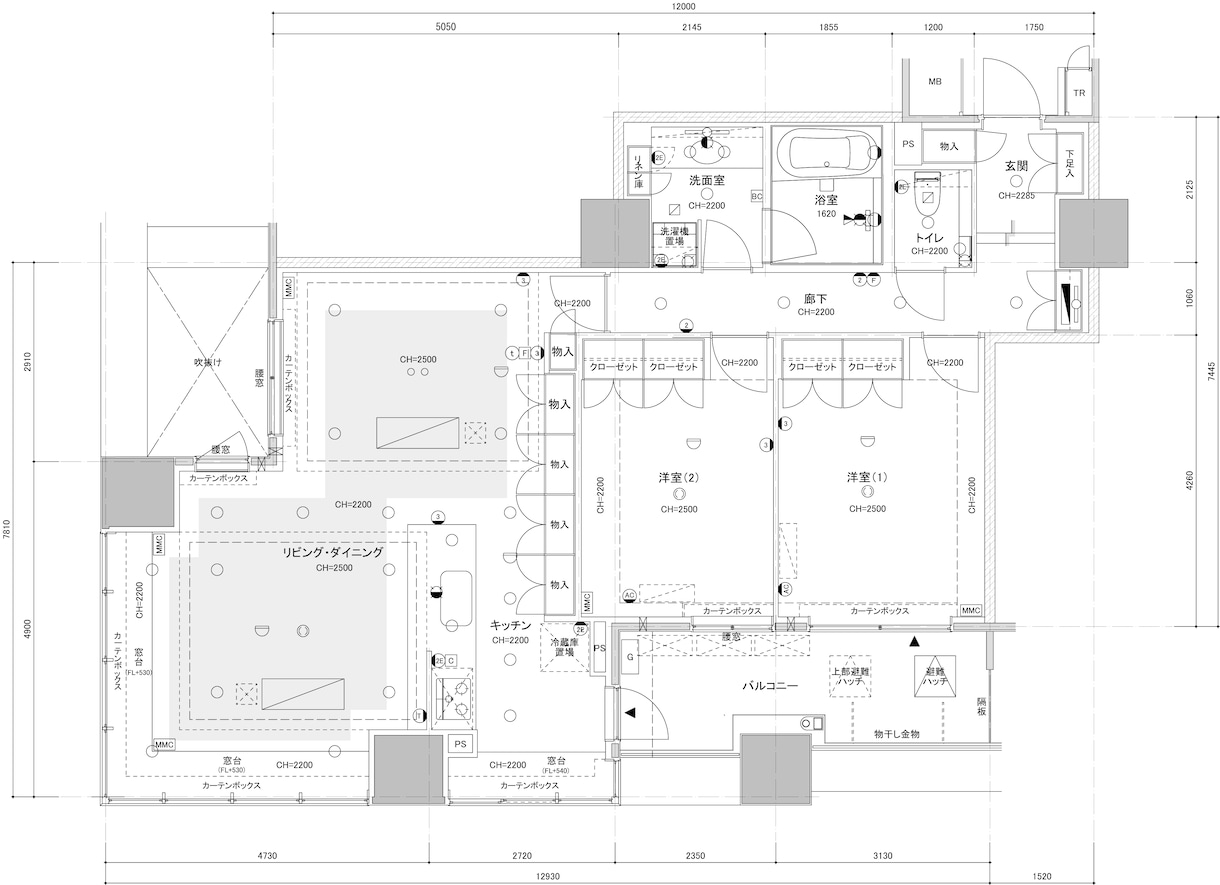 マンション平面図作成致します 手描き、PDF図面をCAD化致します イメージ1