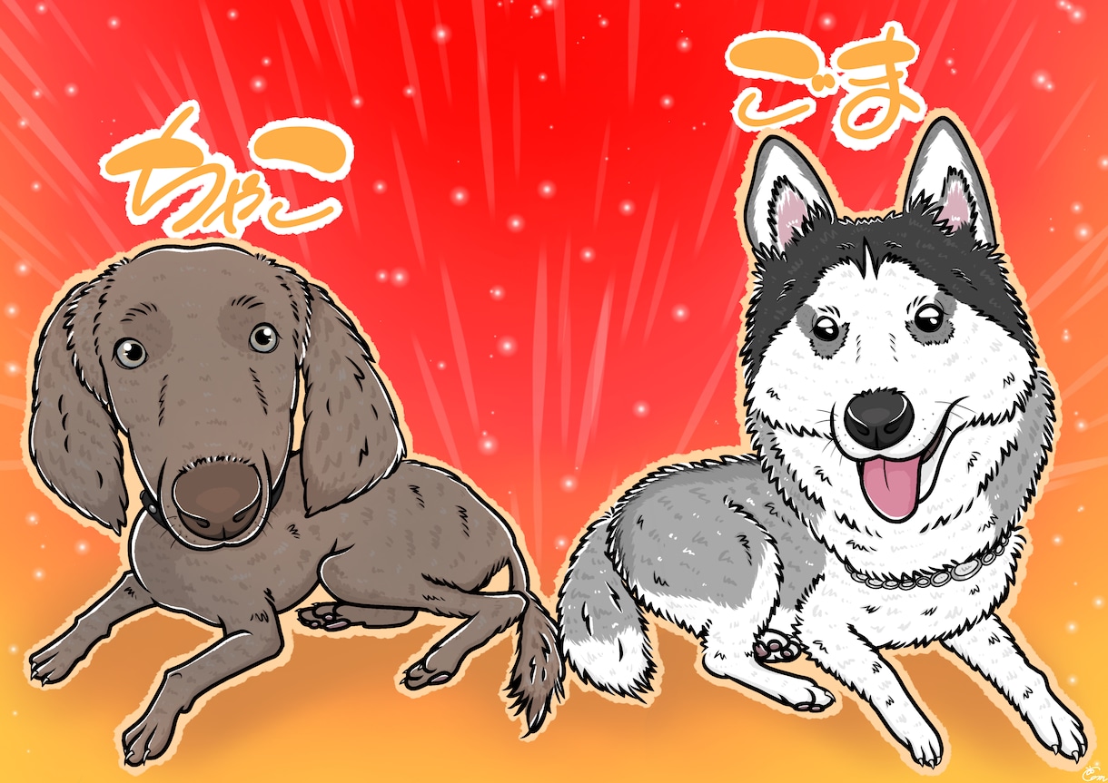 特別な日に特別な贈り物を…♡似顔絵描きます デジタルデータ納品！いつもと少し違う贈り物はいかがですか？ イメージ3
