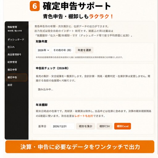 物販の仕入・販売・在庫管理ツールを提供します 仕入れから販売・利益まで、物販業務をこれ1つで効率化 イメージ7