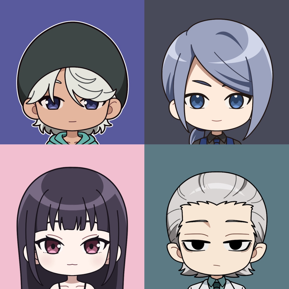 正面ミニキャラアイコン描きます SNSや動画の差し込みに！手の描き込みもできます○ イメージ5