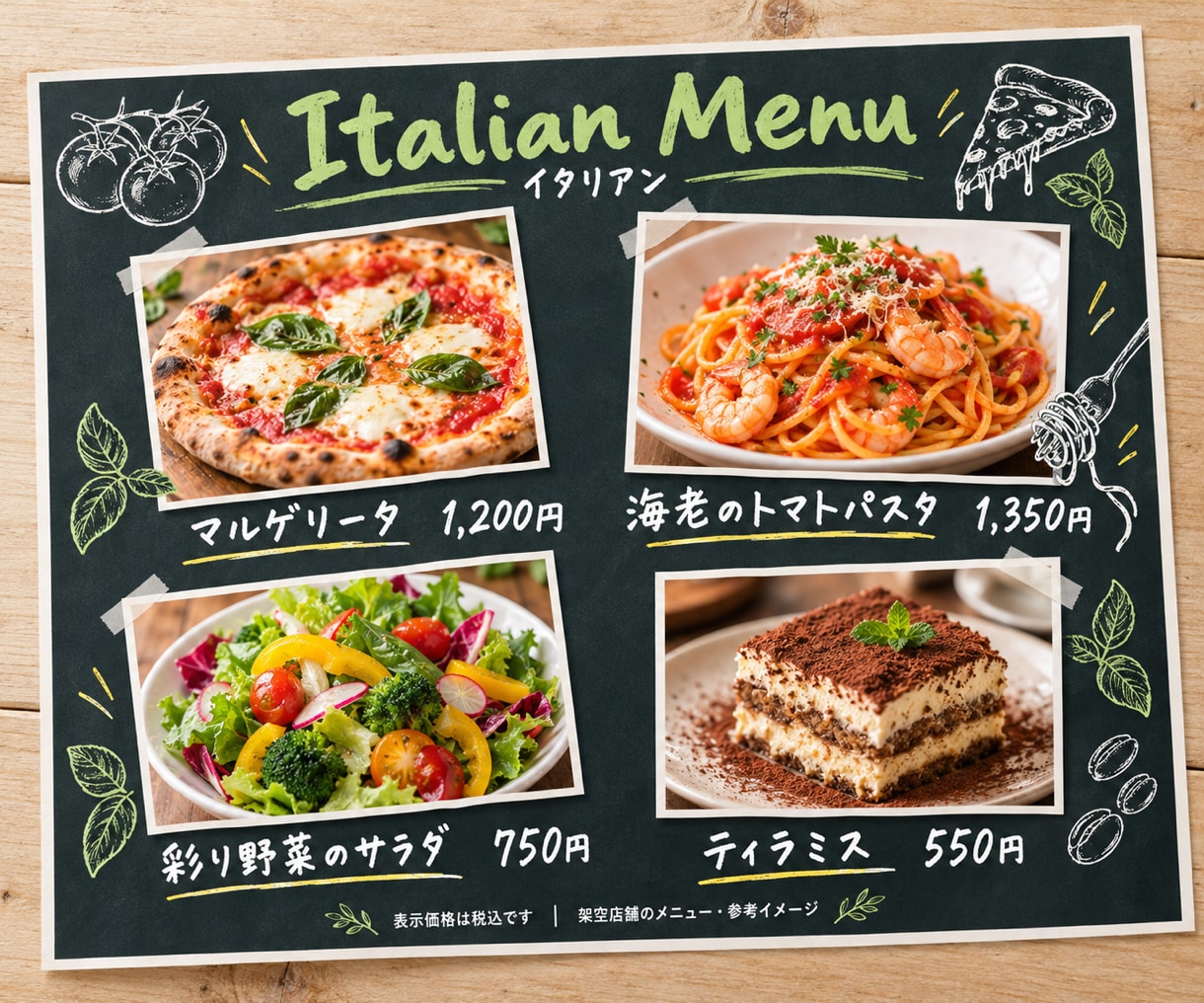 飲食店メニューの金額を修正します 写真を送るだけ。今のデザインにできるだけ近く仕上げます。 イメージ5