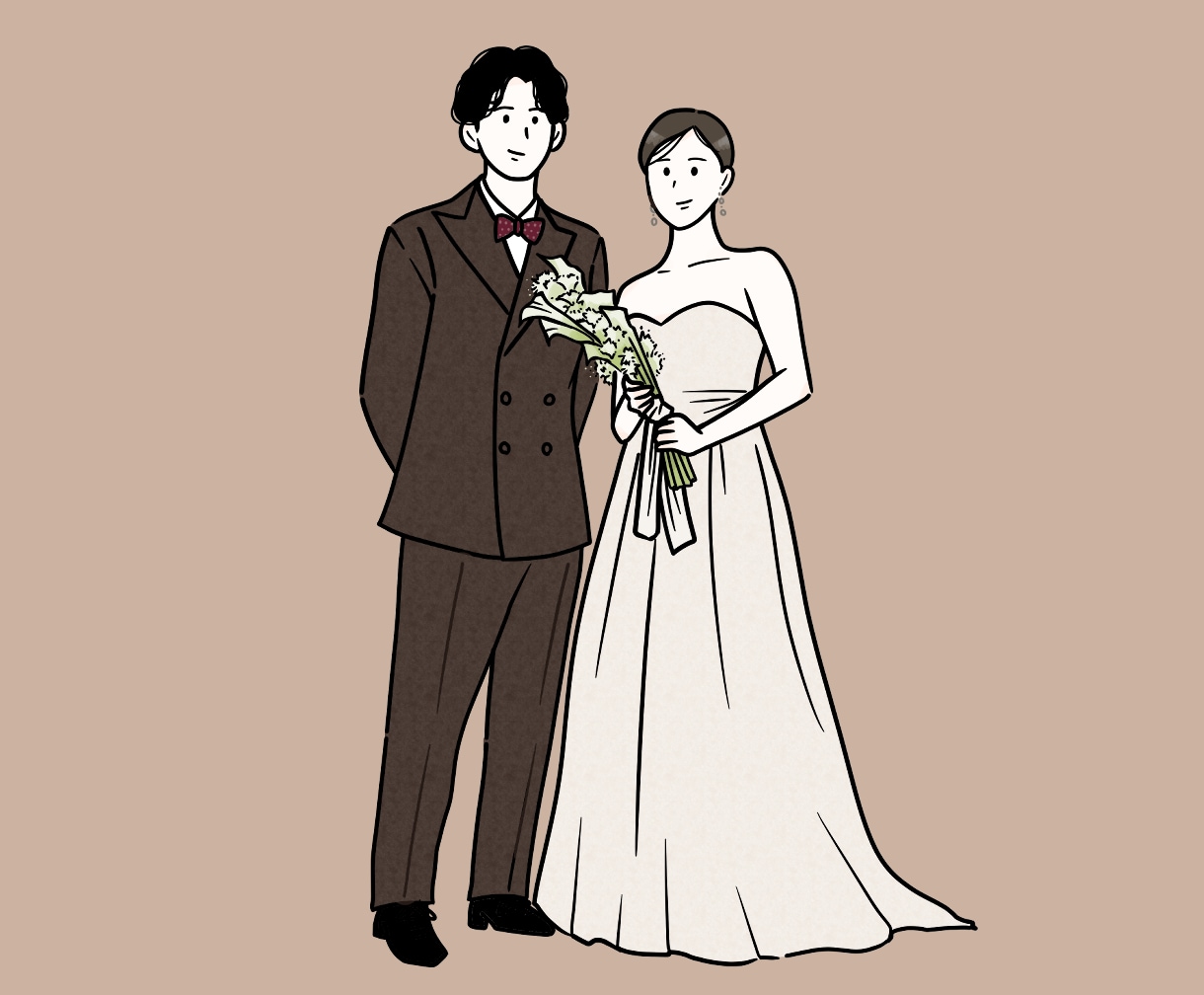 大切な人との一枚をゆるくシンプルに描きます ｜家族・友達・恋人・ウェディング用など2人まで基本料金◎｜ イメージ1