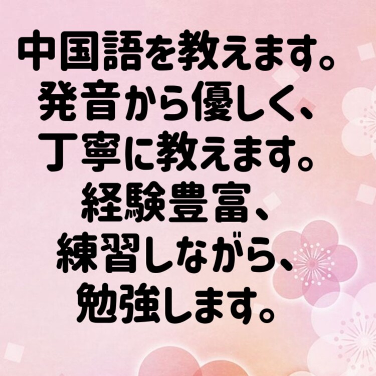 初心者向けの中国語会話を教えます 発音から、優しく丁寧に教えてます。 イメージ1